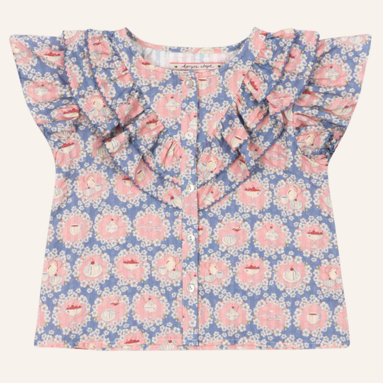 Konges Sløjd Konges Sløjd Kim frill ss shirt - Snack Time