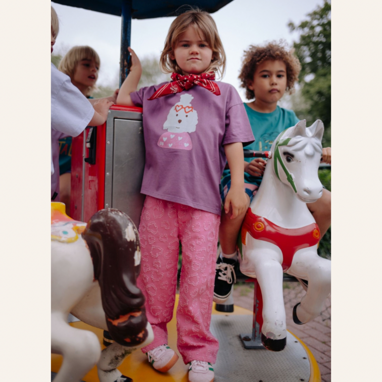 Daily Brat Daily Brat Heart snatcher jeans - pink