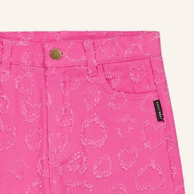 Daily Brat Daily Brat Heart snatcher jeans - pink