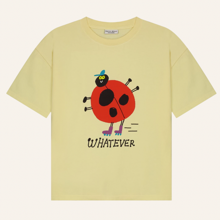 Daily Brat Daily Brat What ever T-shirt - Pale banana