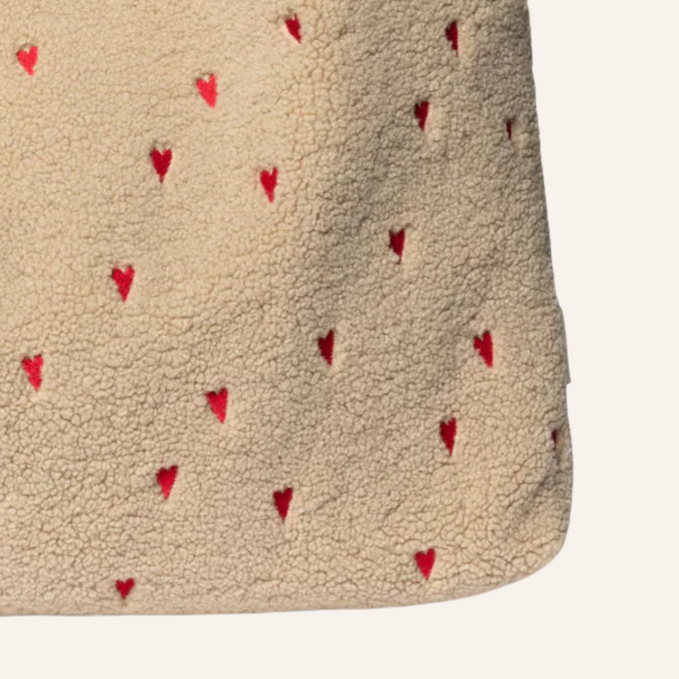Studio Noos Studio Noos Teddy Mom Bag | Ecru Hearts