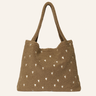 Studio Noos Studio Noos Teddy Mom Bag | Brown Hearts