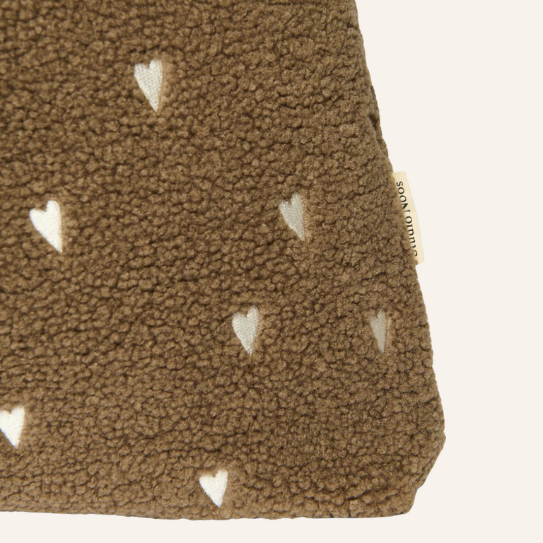 Studio Noos Studio Noos Teddy Mom Bag | Brown Hearts