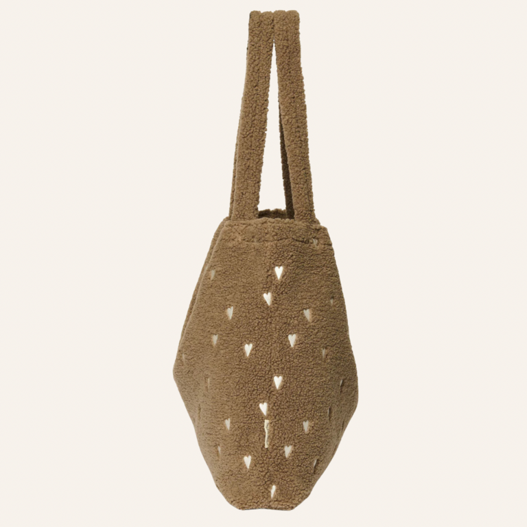 Studio Noos Studio Noos Teddy Mom Bag | Brown Hearts