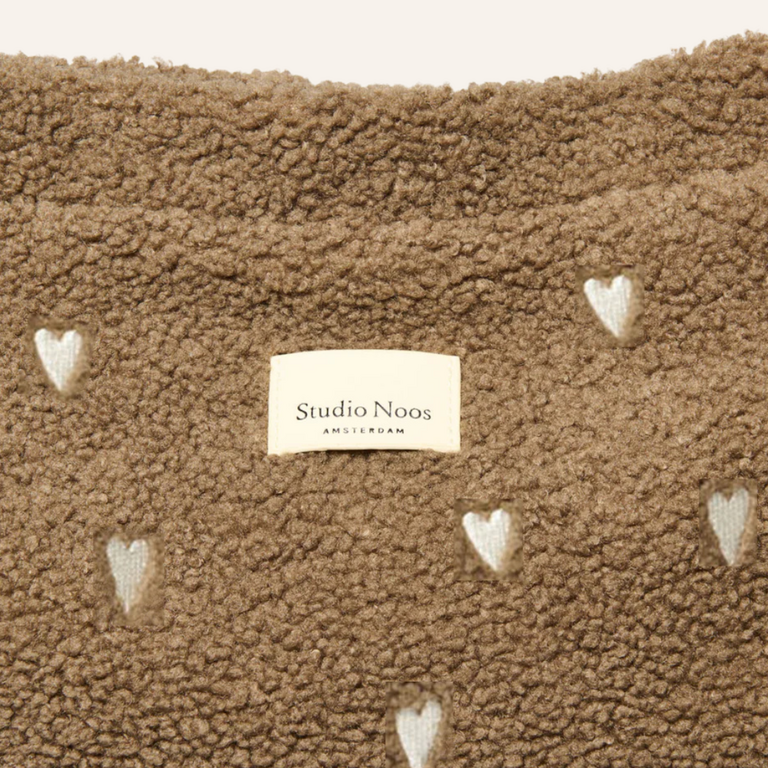 Studio Noos Studio Noos Teddy Diaper Bag | Brown Hearts