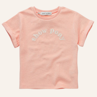 Sproet & Sprout Sproet&Sprout Terry shirt Show pony - Blush pink