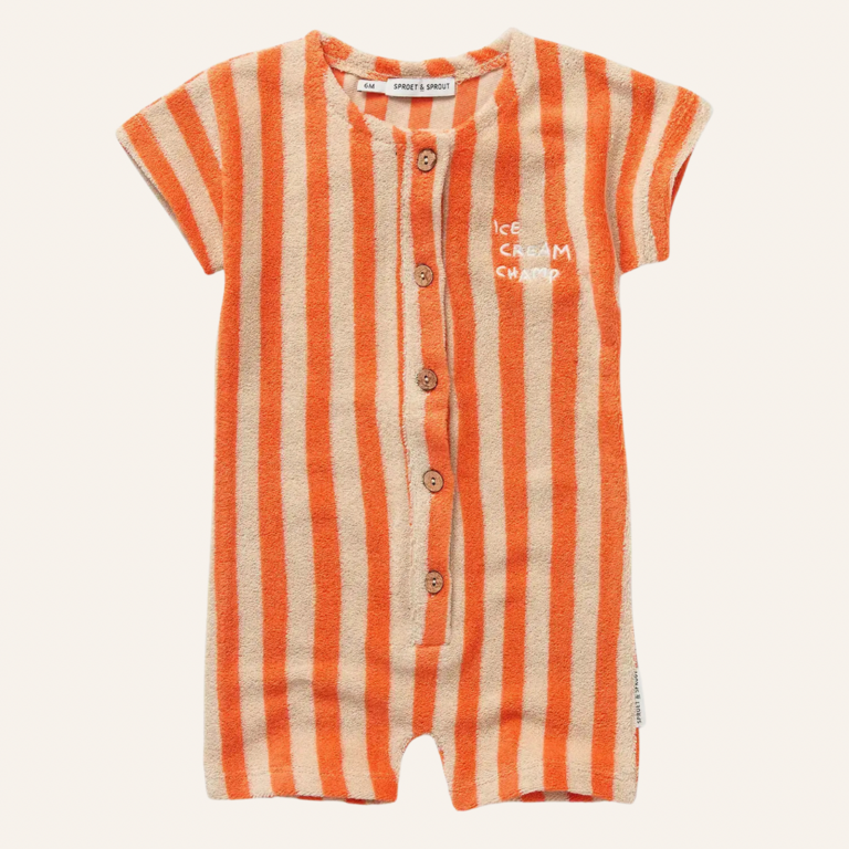 Sproet & Sprout Sproet&Sprout baby Terry onesie - Sesame