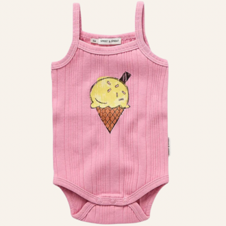 Sproet & Sprout Sproet&Sprout Strap romper ice cream - Pink