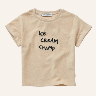 Sproet & Sprout Sproet&Sprout baby terry t-shirt ice cream - Sesame