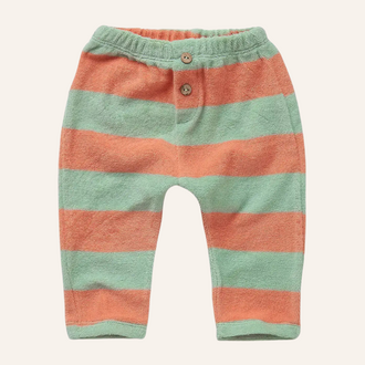 Sproet & Sprout Sproet&Sprout baby terry pants stripes - Silt green