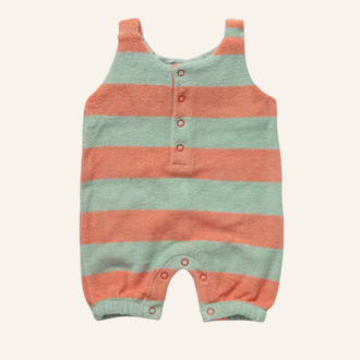 Sproet & Sprout Sproet&Sprout baby terry jumpsuit stripes - Silt green