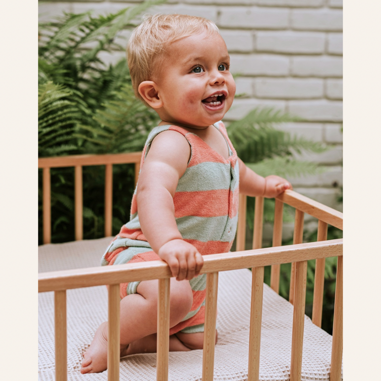 Sproet & Sprout Sproet&Sprout baby terry jumpsuit stripes - Silt green