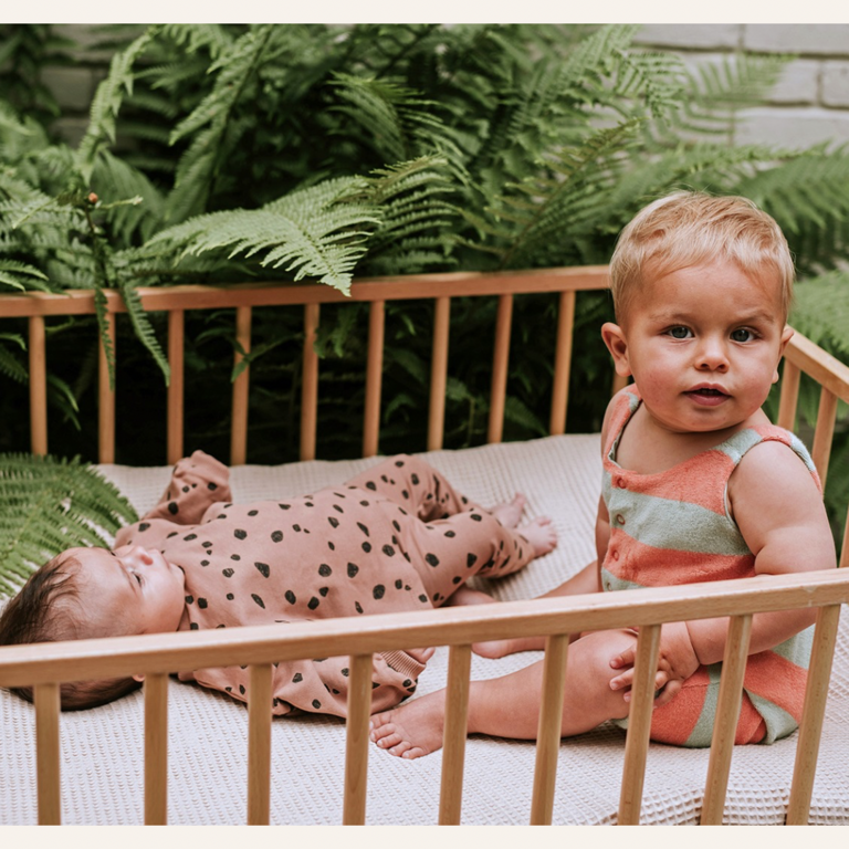 Sproet & Sprout Sproet&Sprout baby terry jumpsuit stripes - Silt green