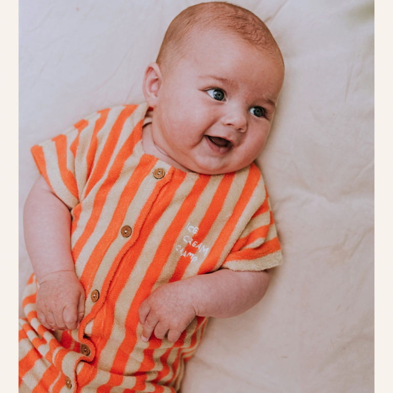 Sproet & Sprout Sproet&Sprout baby Terry onesie - Sesame