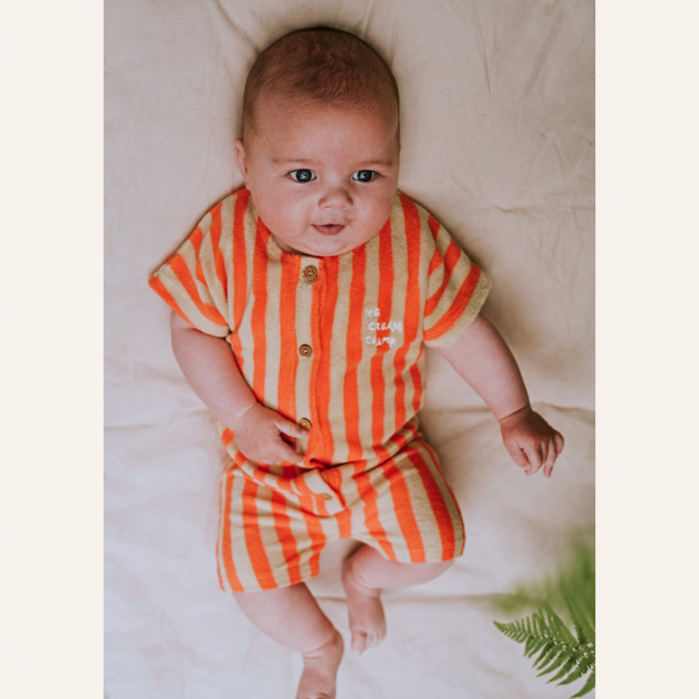 Sproet & Sprout Sproet&Sprout baby Terry onesie - Sesame