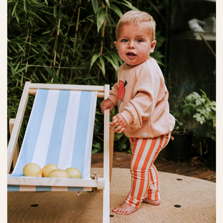 Sproet & Sprout Sproet & Sprout Baby Raglan Sweatshirt Ice cream  - Sand