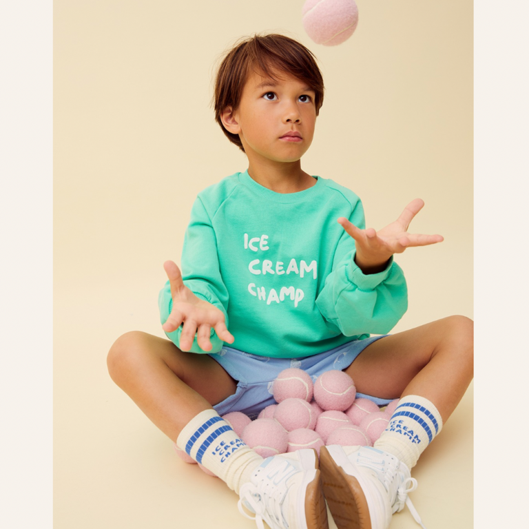 Sproet & Sprout Sproet&Sprout sweatshirt Ice Cream Champ - Jade Green