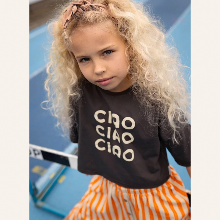 Sproet & Sprout Sproet&Sprout Cropped top ciao - Washed black