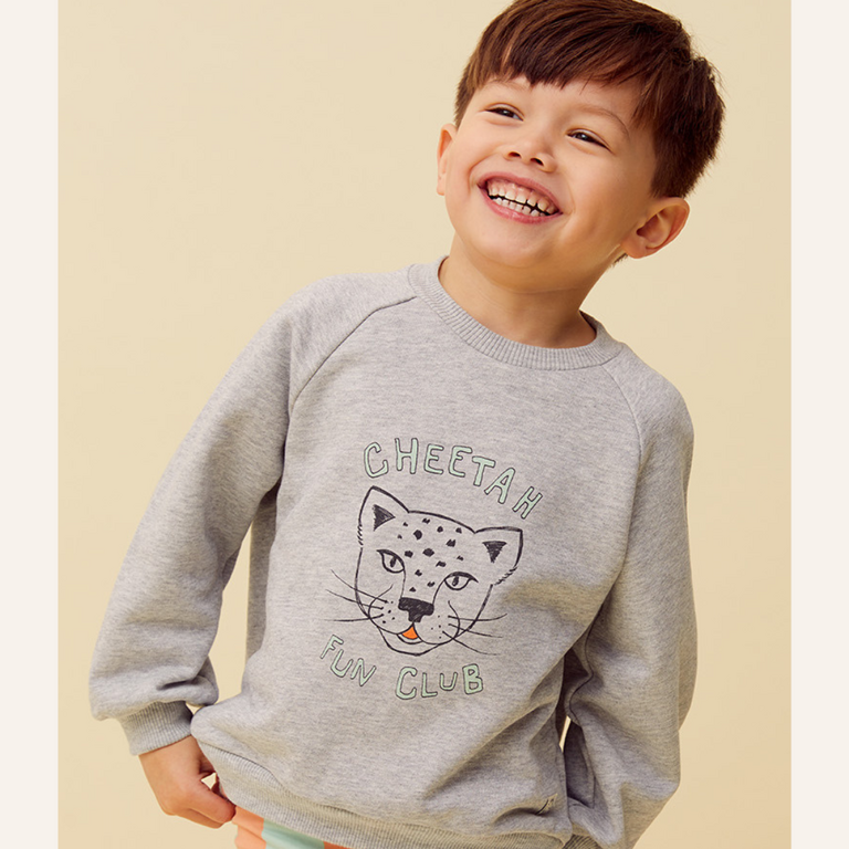 Sproet & Sprout Sproet&Sprout Raglan sweatshirt cheetah - Grey melee