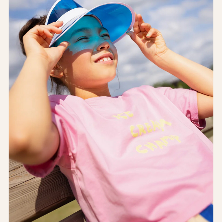 Sproet & Sprout Sproet&Sprout Boxy T-shirt ice cream - Podium pink