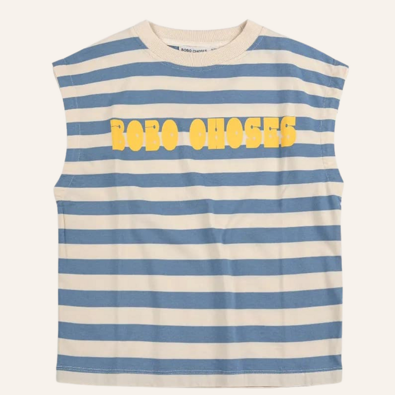 Bobo Choses Bobo Choses striped sleeveless shirt - Blue
