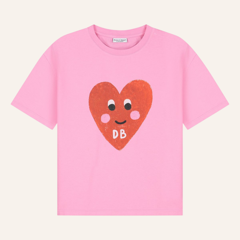 Daily Brat Daily Brat Patty heart T-shirt - Pink