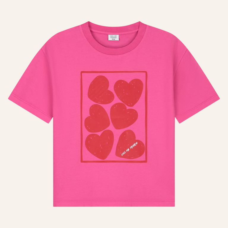 Call me Frankie Call me Frankie Hearts pink T-shirt