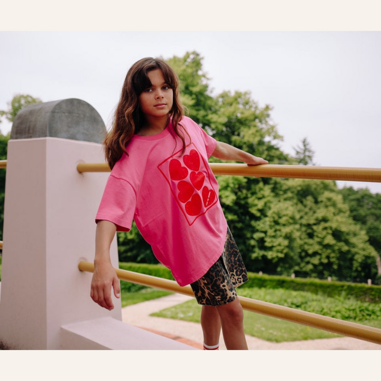 Call me Frankie Call me Frankie Hearts pink T-shirt