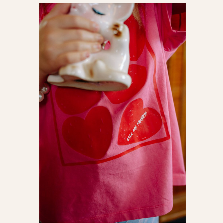 Call me Frankie Call me Frankie Hearts pink T-shirt
