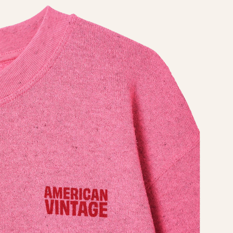 American Vintage AMV Kid sweatshirt Evona -  Overdyed Raspberry