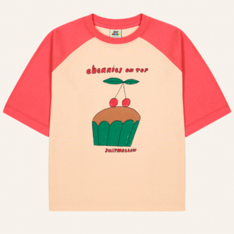 Jelly Mallow Jellymallow Cherry cupcake raglan t-shirt