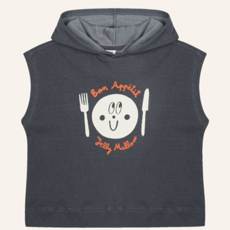 Jelly Mallow Jellymallow Plate waffle sleeveless hoodie t-shirt
