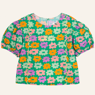 Jelly Mallow Jellymallow Flower seersucker blouse