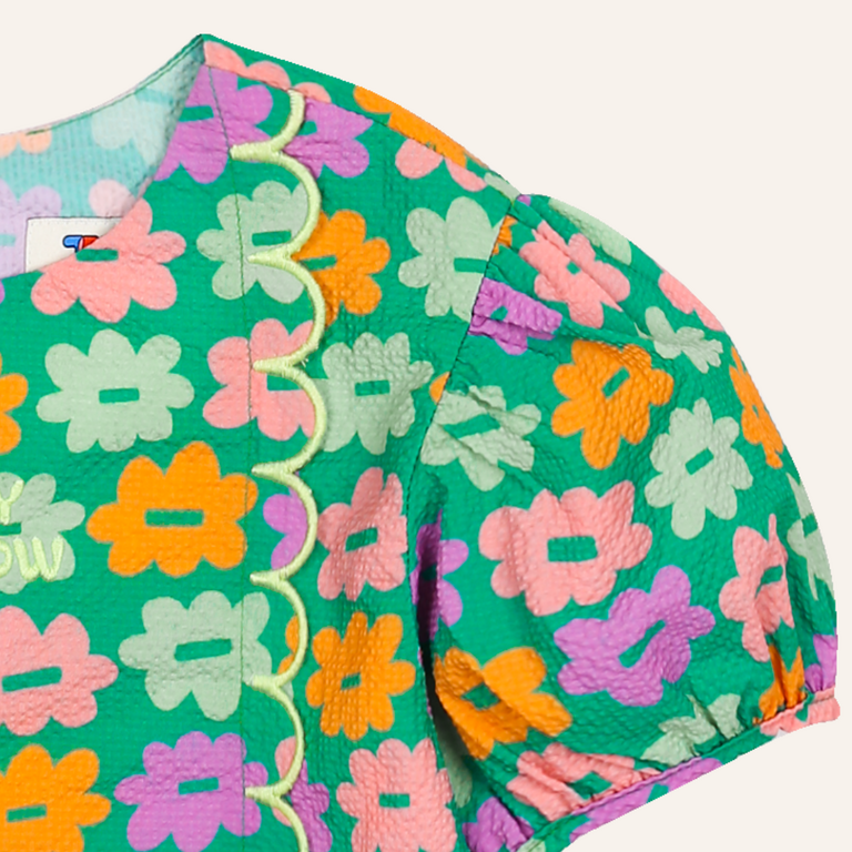 Jelly Mallow Jellymallow Flower seersucker blouse