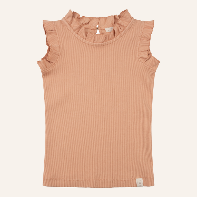 Navy Natural Navy Natural Ruffle Top | Pink Sand