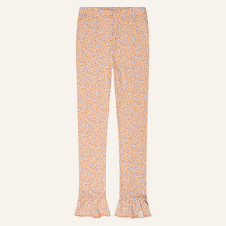 Navy Natural Ruffle Legging | Flower Bomb Pink