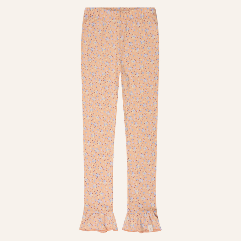 Navy Natural Ruffle Legging | Flower Bomb Pink