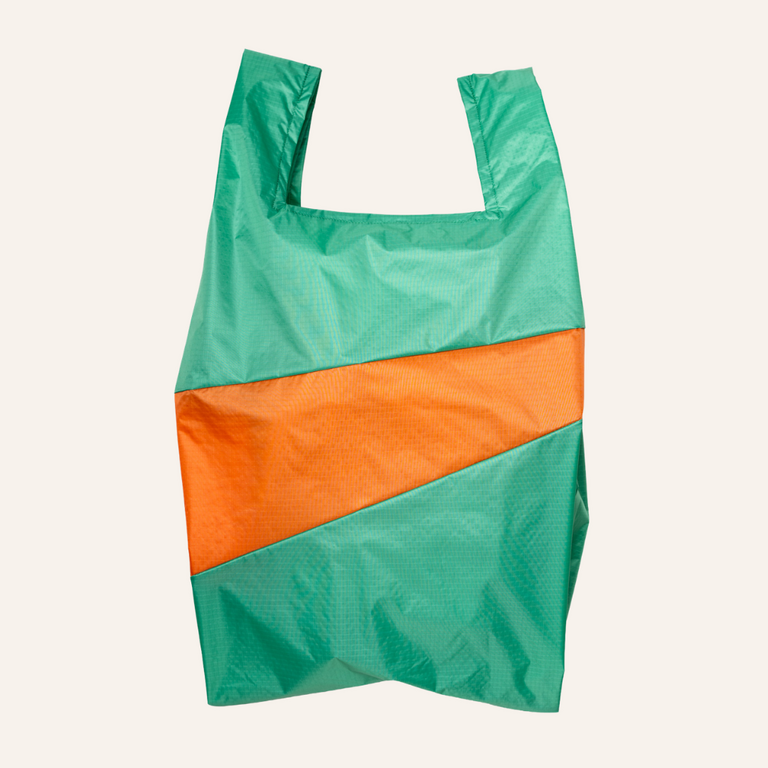 Susan Bijl Susan Bijl The New Shopping Bag | Holly Green & Orange Large