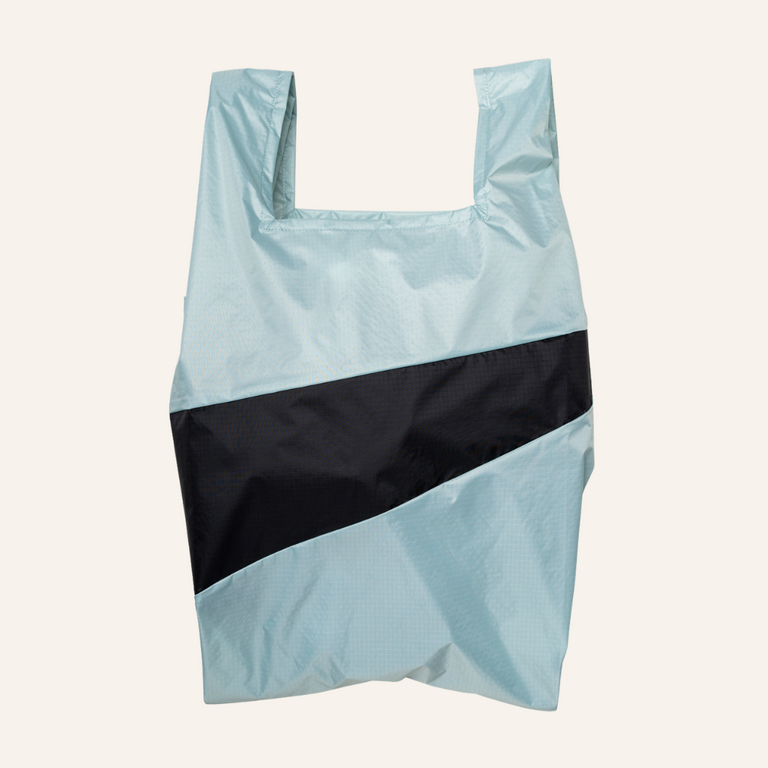 Susan Bijl Susan Bijl The New Shopping Bag | Surf Spray & Black Large