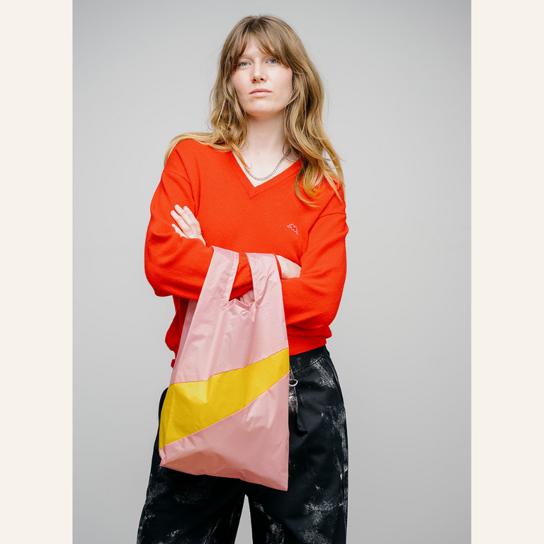 Susan Bijl Susan Bijl The New Shopping Bag |  Pink Panther & Sunflower Medium