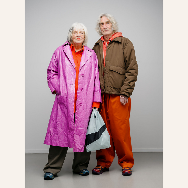 Susan Bijl Susan Bijl The New Shopping Bag | Surf Spray & Black Medium