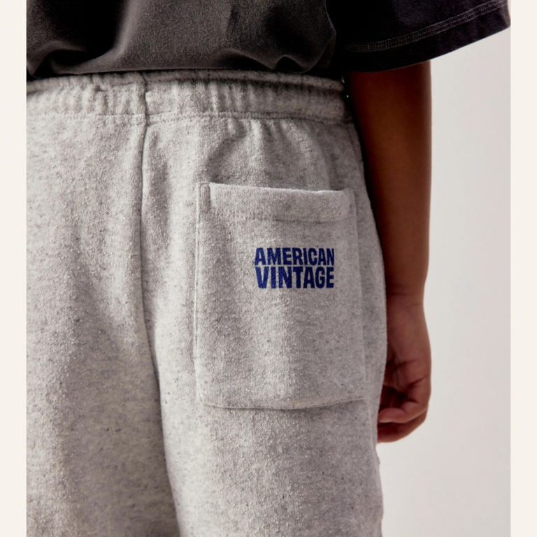 American Vintage AMV Kid shorts evona -  Gris clair chine