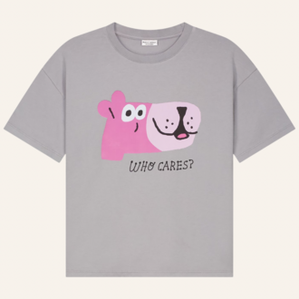 Daily Brat Daily Brat Who cares T-shirt - Ultimate gray