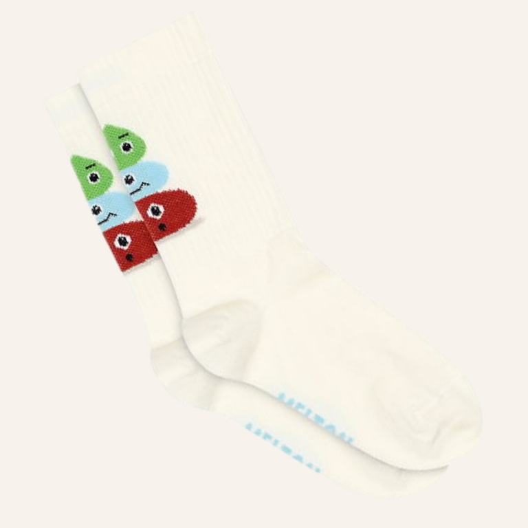 Melton Melton Helping heads socks -  White