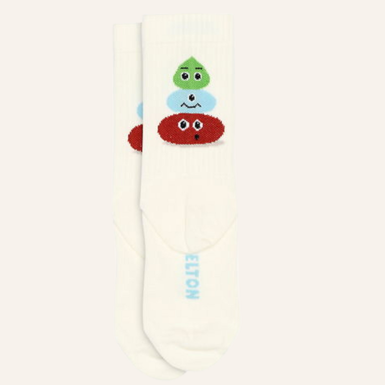 Melton Melton Helping heads socks -  White
