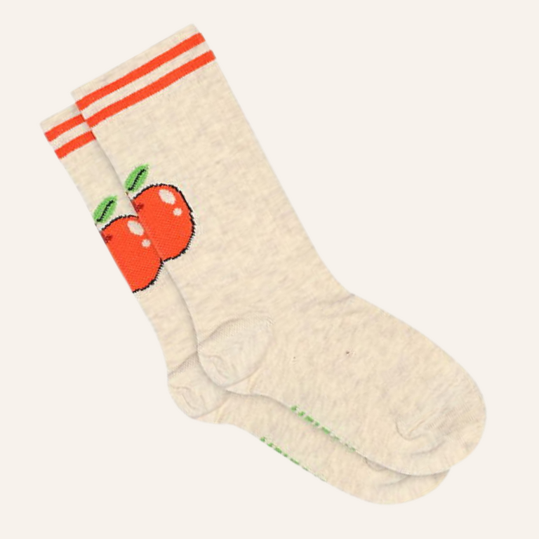Melton Melton Apple friends socks - Beige melange
