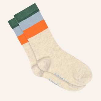 Melton Melton Wide stripes socks - Beige melange