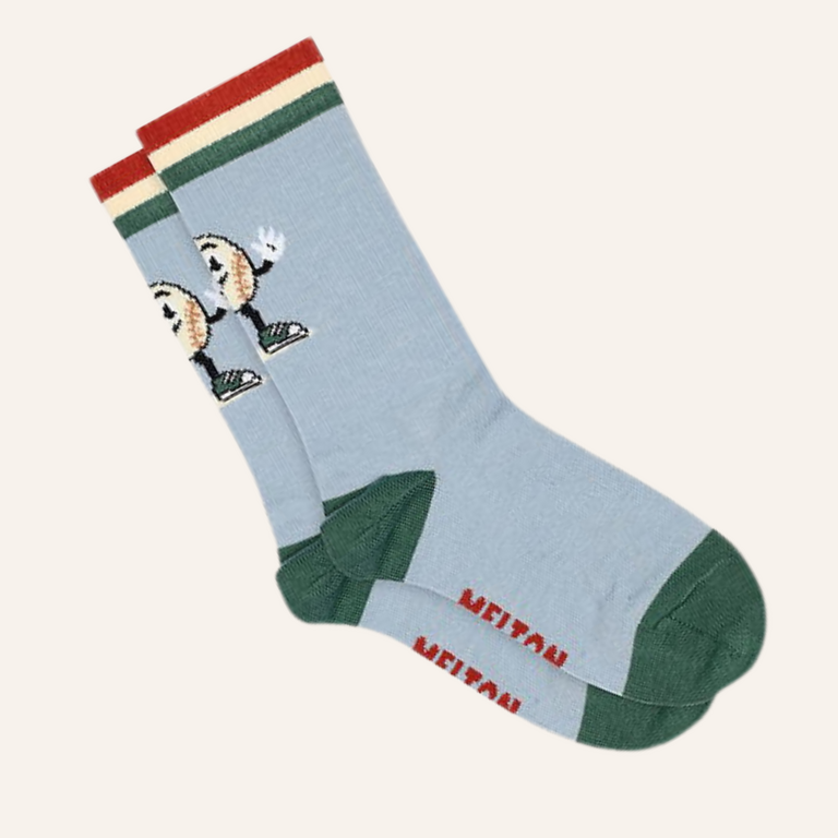 Melton Melton Baseball star socks -  Faded denim