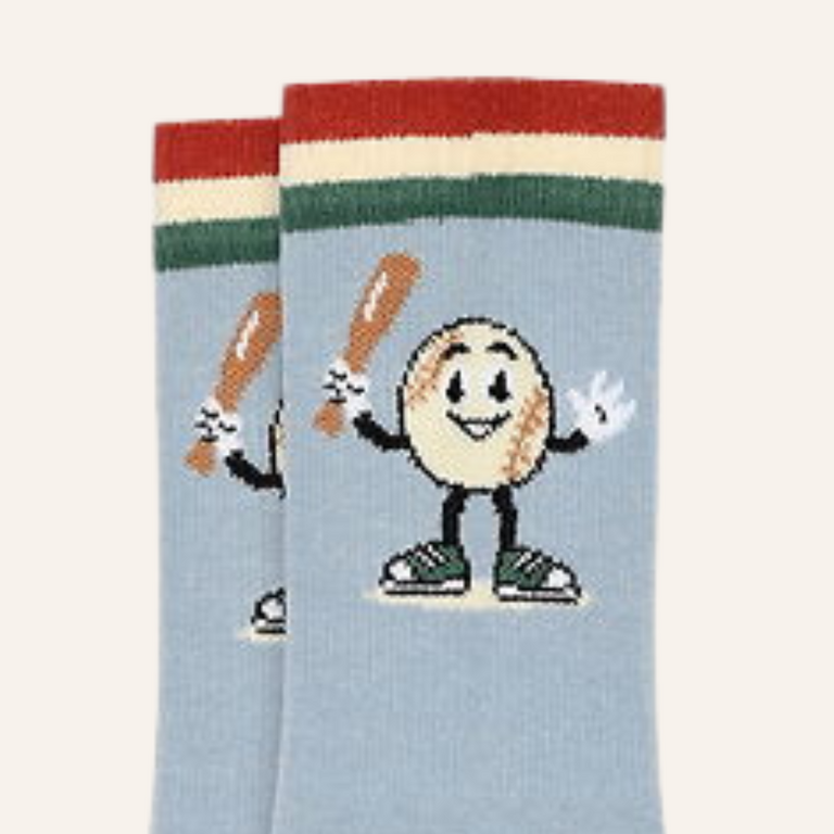 Melton Melton Baseball star socks -  Faded denim
