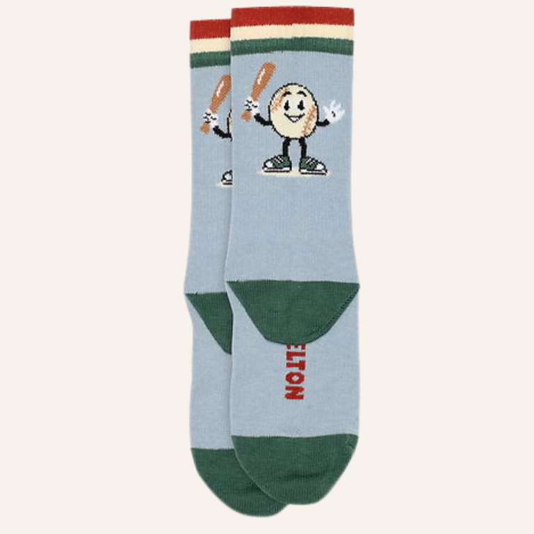 Melton Melton Baseball star socks -  Faded denim